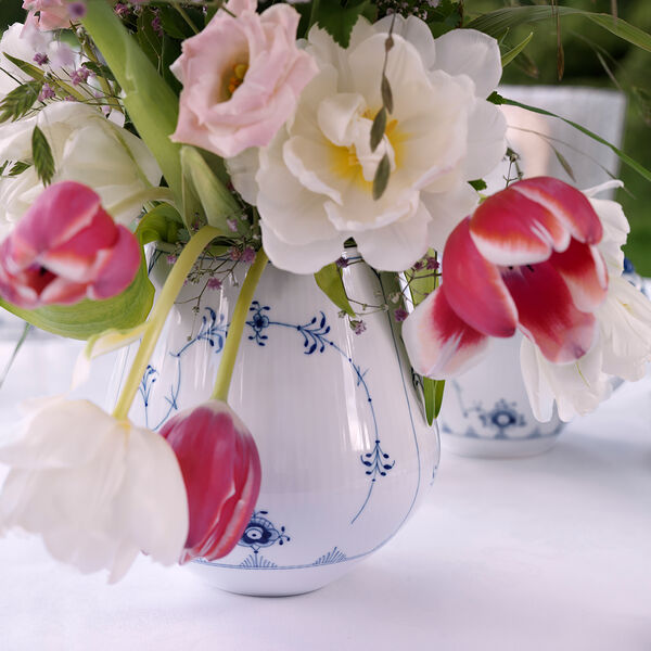 Blue Fluted Plain Vase 15 cm, Royal Copenhagen