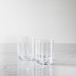 Stripe Glass, white stripes, Normann Copenhagen