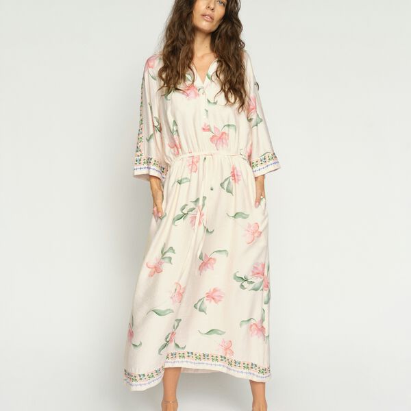 MMBunno Big Orchid Dress, ecru, MOS MOSH