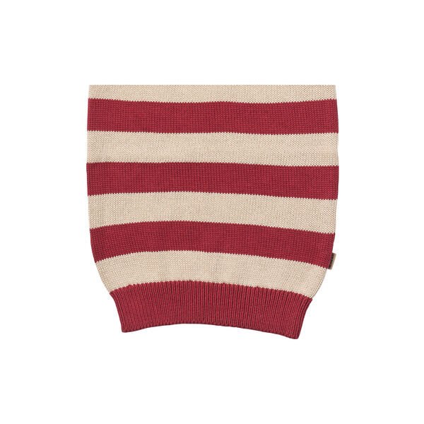 Knitted Christmas Hat, red christmas stripe, Wheat