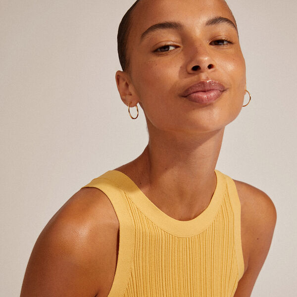 EANNA recycled large hoops, gold-plated, Pilgrim