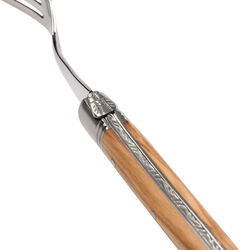 Steak Fork, olive wood, Laguiole Tradition
