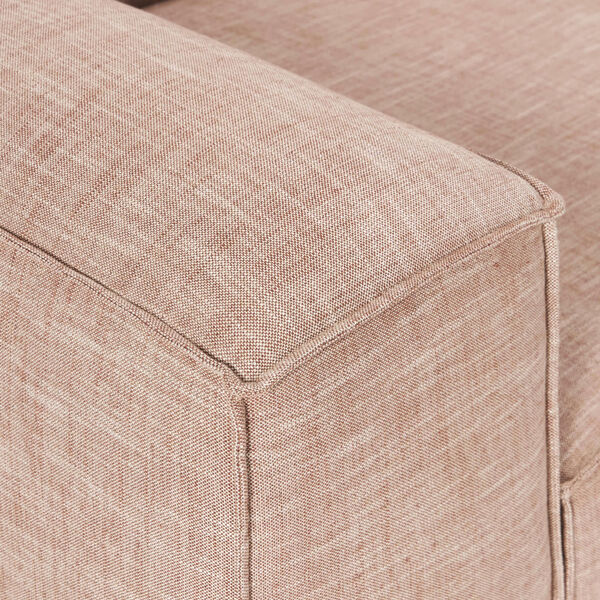 Lennon Modular 4-Seater Sofa, linen blend rust coloured, Westwing Collection