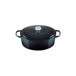 Signature cast iron oval casserole &Oslash; 31 cm, nuit, Le Creuset
