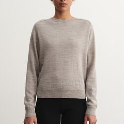 Raw Wool Light Sweater, oat melange, FUB
