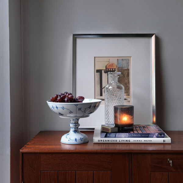 Blue Fluted Plain Bowl On Stand 80 cl, Royal Copenhagen