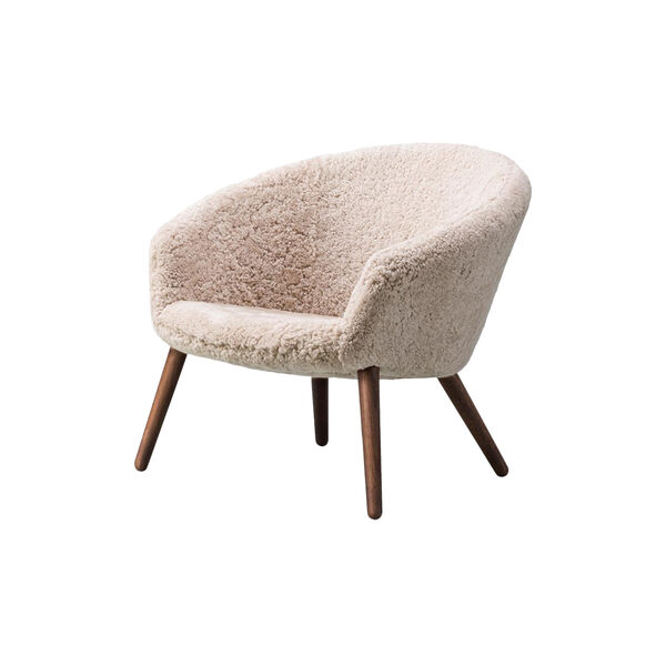 Ditzel Lounge Chair, white/smoked oak, Fredericia Furniture