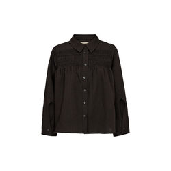 PD-Cassandra New Pintuck Velvet Shirt, black, Pieszak