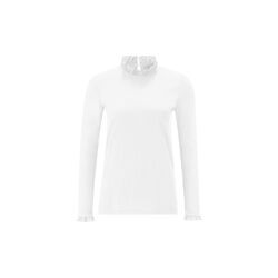 Organic Slub Frill Longsleeve, white, Rich & Royal