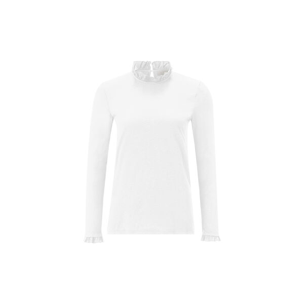 Organic Slub Frill Longsleeve, white, Rich & Royal
