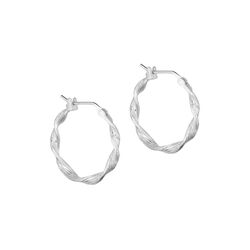 Olivia twisted hoops, silver plated, Pure by Nat
