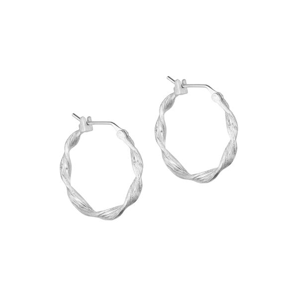 Olivia twisted hoops, silver plated, Pure by Nat