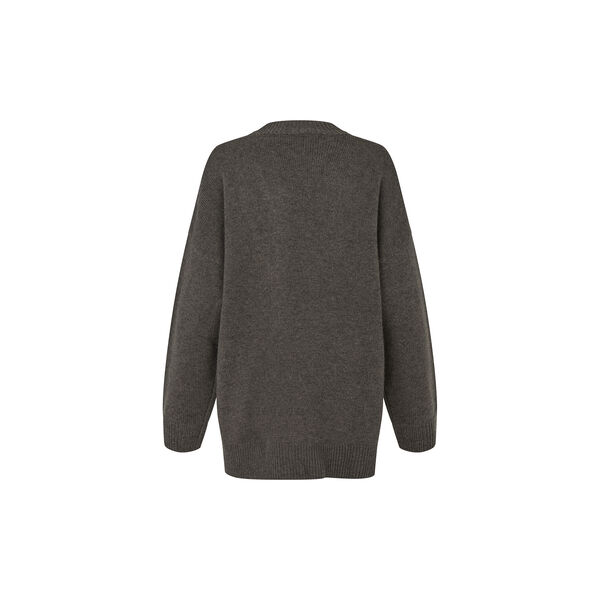 Alpha Knit Monogram Cardigan, black olive, Second Female