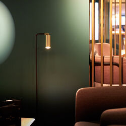 Lektor Floor Lamp, black/brass, Rubn
