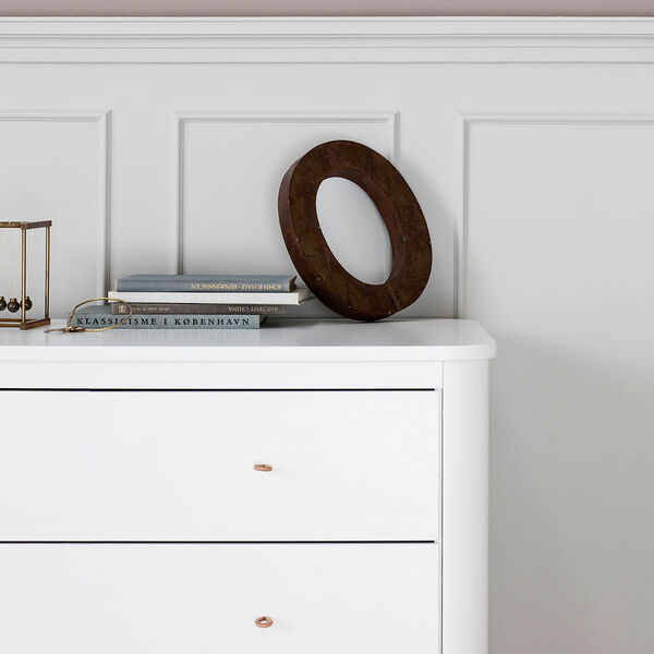 Wood Dresser 3 Drawers, white, Oliver Furniture