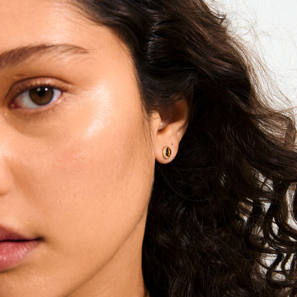 BETWEEN earrings, gold plated, Pilgrim