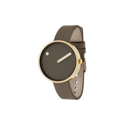 PICTO Wrist Watch, mocha brown/gold/mocha brown, PICTO