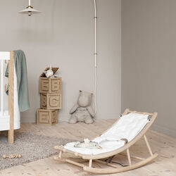 Wood Baby & Toddler Rocker, oak/white, Oliver Furniture