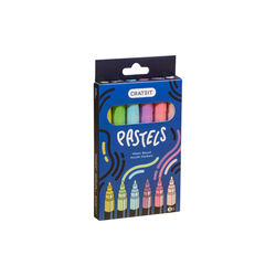 Pastel Markers 3mm 6 pcs., Crateit
