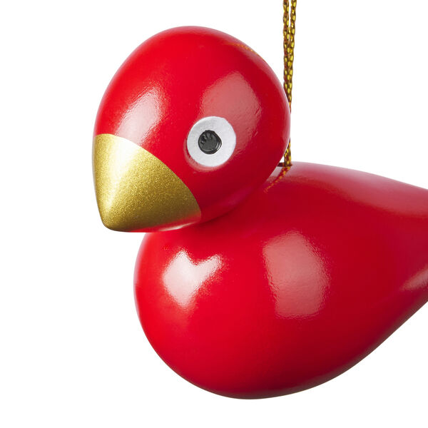 Christmas birds 2 pcs., red/green, Kay Bojesen Denmark