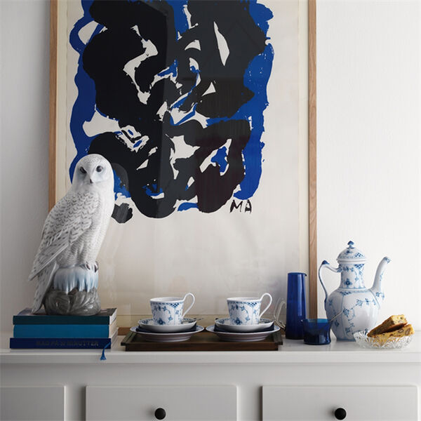 Blue Fluted Fluted Half Lace Coffee Pot with lid, Royal Copenhagen