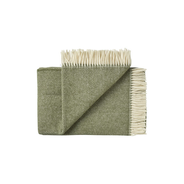 Rømø Throw, 00186 forest floor green, Silkeborg Uldspinderi