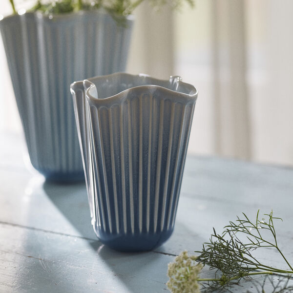 Hammersh&oslash;i Unfold Vase, blue, K&auml;hler