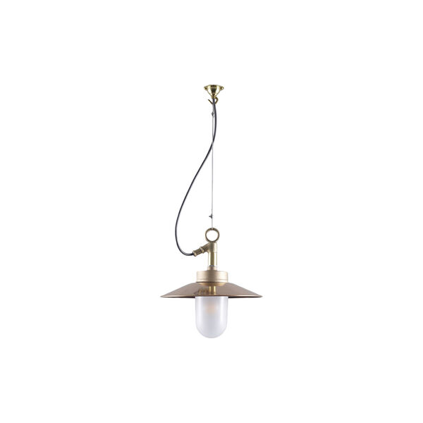 Well Glass Pendant With Visor 7680 IP44, bronze/clear, Original BTC