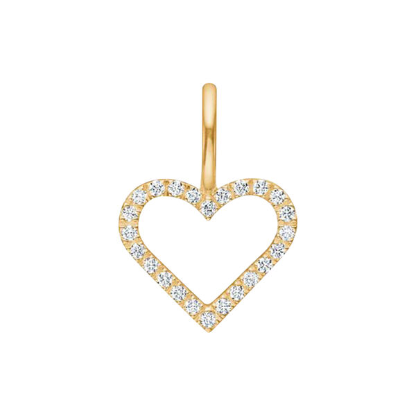 Symbols Open Heart Diamond Pendant, gold/diamond, Ro Copenhagen