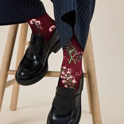 BLOOMS Socks, wine red, Bella Ballou