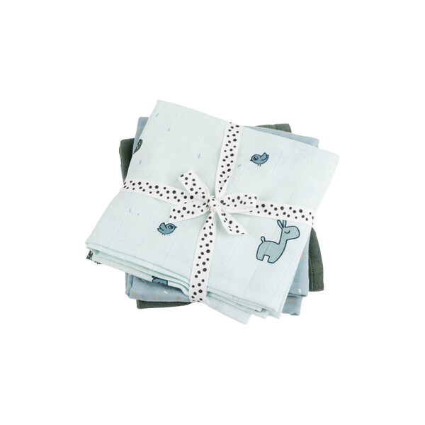 Lalee 3-pack Burp Cloth, blue Lalee 3-pack Burp Cloth, blue, Done by Deer