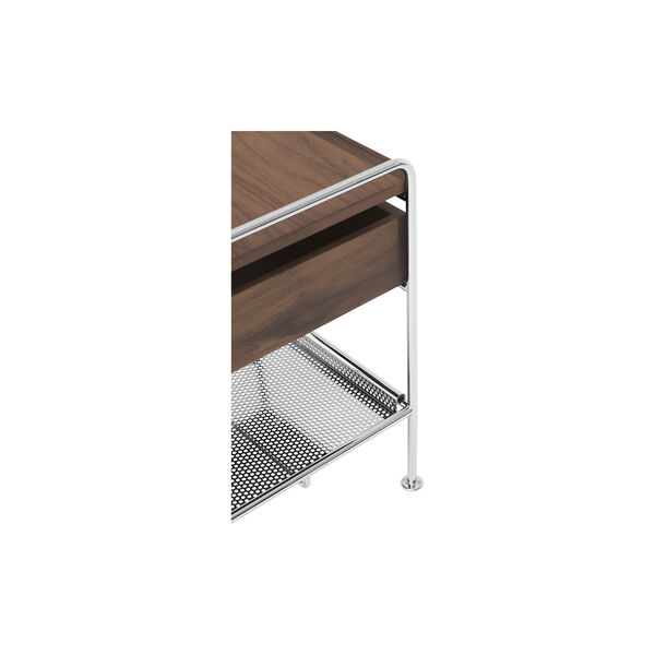 Alima NDS3 | Chrome/Walnut | Side Table, &Tradition