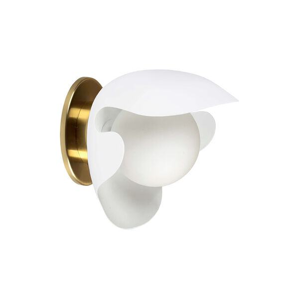 PS38 Wall Lamp, white/brass PS38 Wall Lamp, white/brass, ATBO