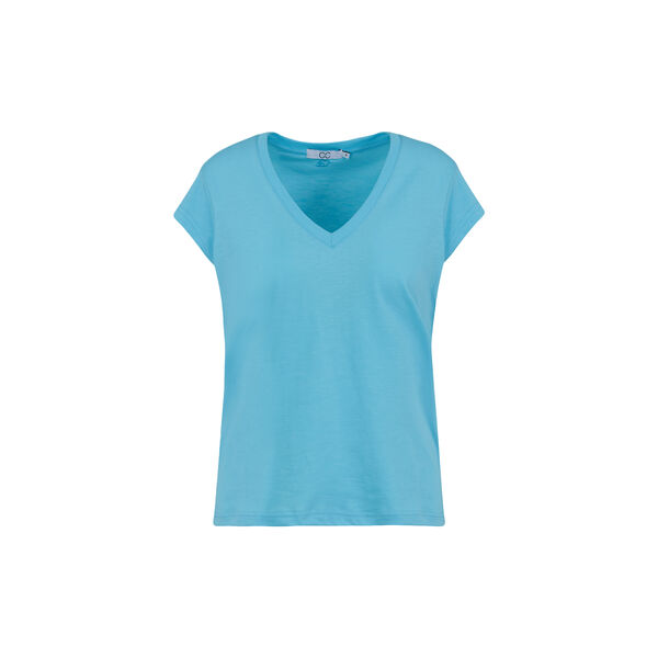 CC Heart Basic V-neck T-shirt, aqua blue, Coster Copenhagen