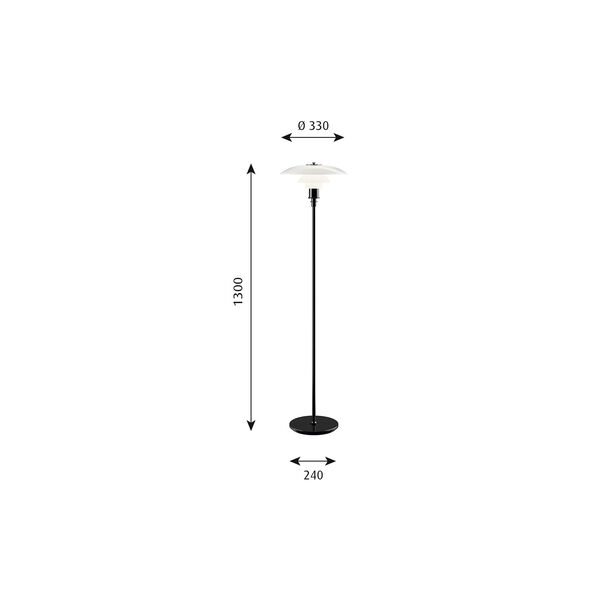 PH 3½-2½ Floor Lamp, black PH 3½-2½ Floor Lamp, black, Louis Poulsen