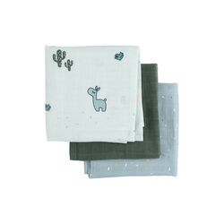 Lalee 3-pack Burp Cloth, blue, Done by Deer