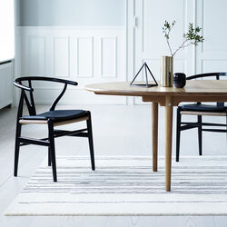 CH24 Wish Bone Chair, black lacquered oak/natural, Carl Hansen & S&oslash;n