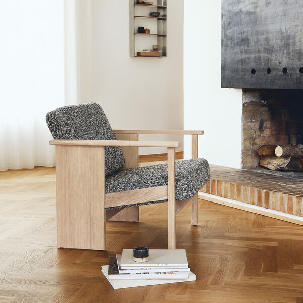 Block Lounge Chair, white oak/zero, Form & Refine