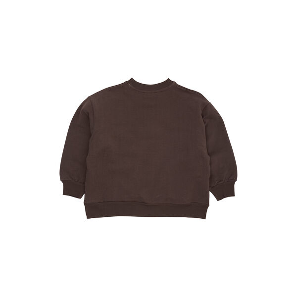 Classic Sweatshirt w. Logo Embroidery, brown melange, Copenhagen Colors Organics