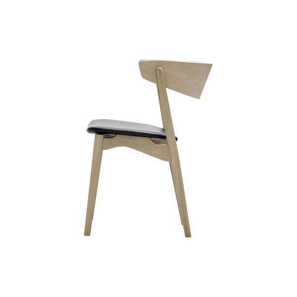 Sibast No 7 Dining Chair, white pigmented oak/black, Sibast Furniture
