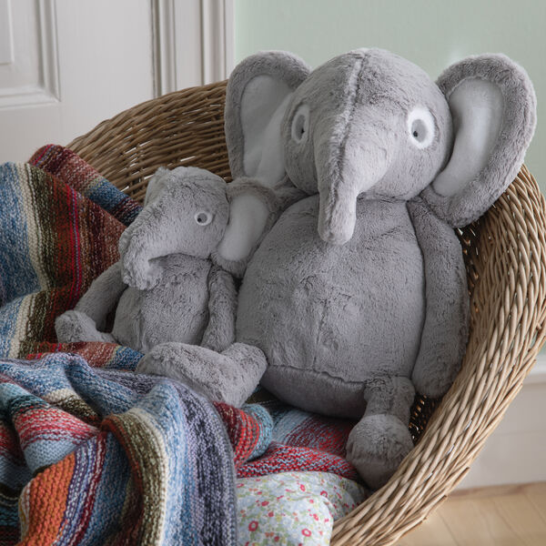 Finley the Elephant Soft Toy, grey, Sebra