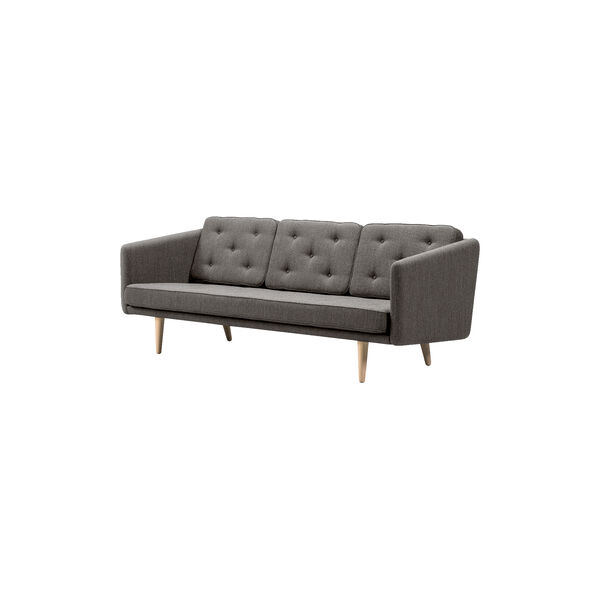 No. 1 3-seater Sofa, Fiord 151/soap treated oak, Fredericia Furniture
