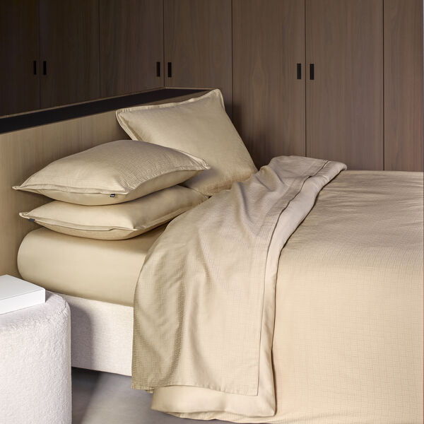 Lattice Duvet Cover, sesame, BOSS Home