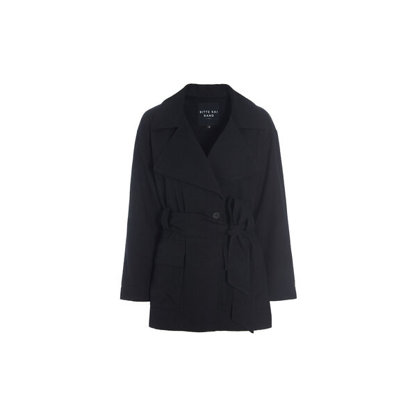 Bouclino Belted Jacket, black, BITTE KAI RAND