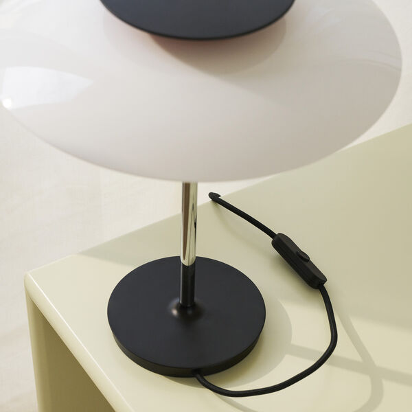PH 80 Table Lamp, opal white/high lustre chrome plated, Louis Poulsen