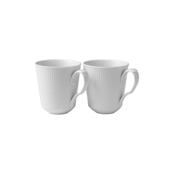 White Fluted Mug 38 cl, 2 pcs White Fluted Mug 38 cl, 2 pcs, Royal Copenhagen