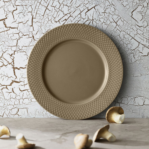 Rhombe Earth Dinner plate &Oslash; 27 cm, clay, Lyngby Porcel&aelig;n