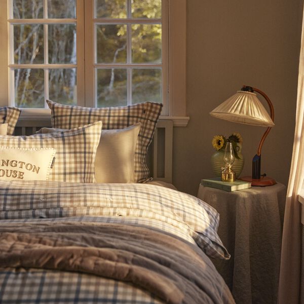 Lyocell Flannel Pillowcase, beige/white, Lexington