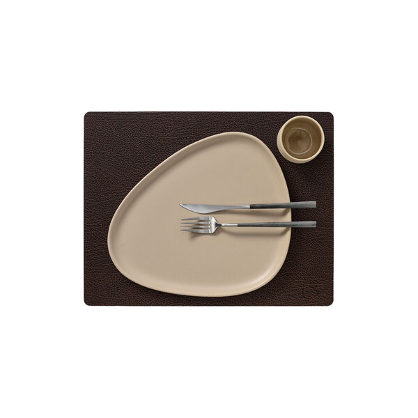 Bull table mat Square L, brown, LIND DNA