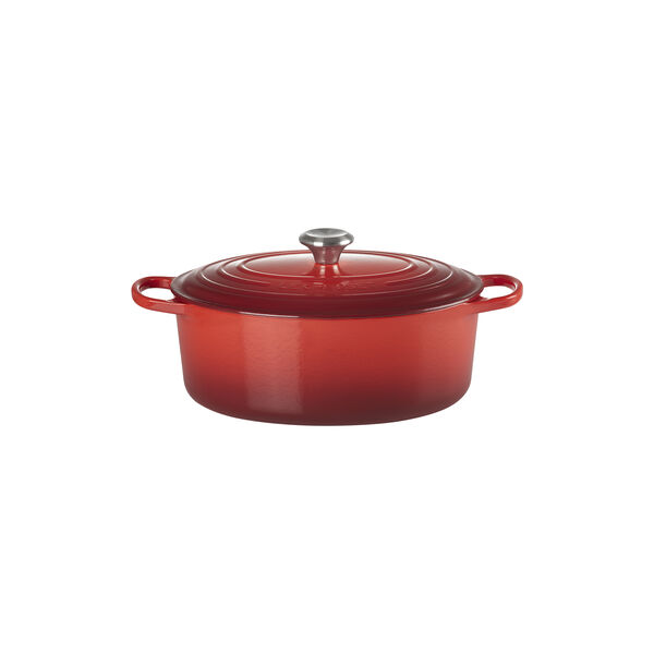 Signature cast iron oval casserole &Oslash; 31 cm, cerise, Le Creuset